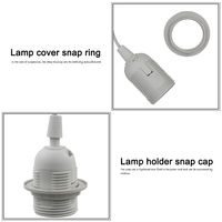 AU EU US Plug 1.8m cordon d'alimentation câble E27 pleine dent support de lampe Base avec 303 interrupteur fil pour pendentif ampoule LED