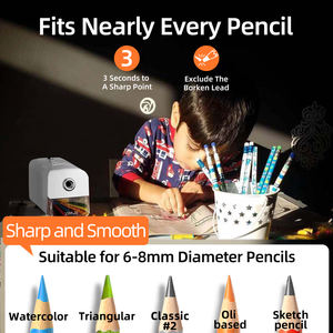 <span class=keywords><strong>Taille</strong></span>-<span class=keywords><strong>crayon</strong></span> <span class=keywords><strong>électrique</strong></span> robuste pour salle de classe, <span class=keywords><strong>taille</strong></span>-<span class=keywords><strong>crayon</strong></span> <span class=keywords><strong>professionnel</strong></span> pour 6.5-8mm n ° 2/crayons de couleur - Product Image 4