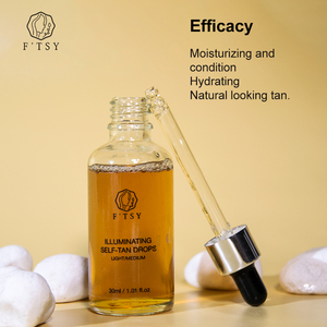 Marque privée Gouttes autobronzantes biologiques pour le bronzage du visage Solution d'huile bronzante pour le corps noir <span class=keywords><strong>Autobronzant</strong></span> - Product Image 3