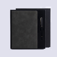 Carnet en cuir à couverture rigide avec pinceau doux en laine PQ, coffret cadeau premium, essentiels scolaires, ensemble cadeau personnel, fournitures scolaires