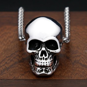Collier pendentif crâne Yunnique en argent tibétain pour homme, chaîne de fête, bijou de mode, chaîne de pull - Product Image 4