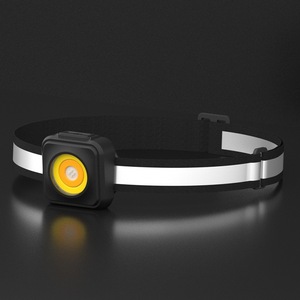 Linterna frontal Cob recargable de 2000 mAh con brillo ajustable, luz para ciclismo y pesca al aire libre, alcance de 100-199 m con cable de carga - Product Image 4