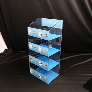 Vitrine de Comptoir à 2 Niveaux en Acrylique Transparent avec Serrure de Sécurité pour Bijoux, Objets de Collection et Magasins de Détail - Product Image 2