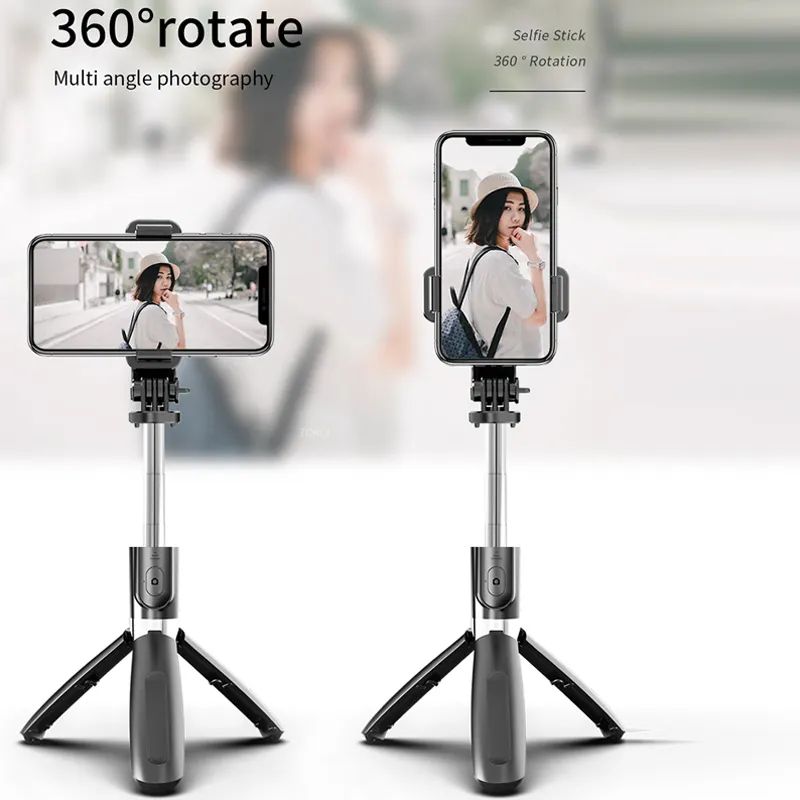 4 In1 Draadloze Selfie Stok Statief Opvouwbare Monopods Universal Voor Smartphones Voor Gopro En Sport Action Camera