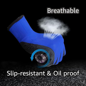 Gauge Ultra Thin Nylon PU Coated <b>Gloves</b> Breathable Sensitive Touchscreen Safety <b>Gloves</b> for Gardening General Purpose Work - Product Image 2