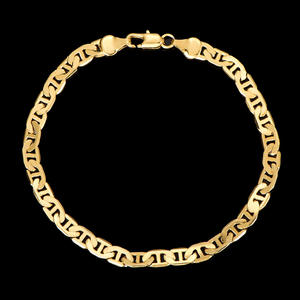 <span class=keywords><strong>Tobillera</strong></span> de cadena de eslabones Mariner plana chapada en oro de 18K, pulsera de tobillo de 4,2mm de ancho 9 10 11 pulgadas para mujeres y niñas adolescentes - Product Image 2