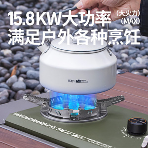 เตาแก๊สพับได้แบบพกพา ทาคุมูราโน 15.8W เตาแคมป์ปิ้งกลางแจ้งกันลม พร้อมอุปกรณ์จุดไฟ - Product Image 4
