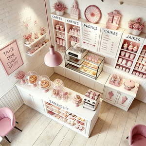 Sweet System Retro LED Light Acrylic Glass Cover Display Cabinet Simple Style White Open Storage <strong>Shelving</strong> Design - Product Image 5