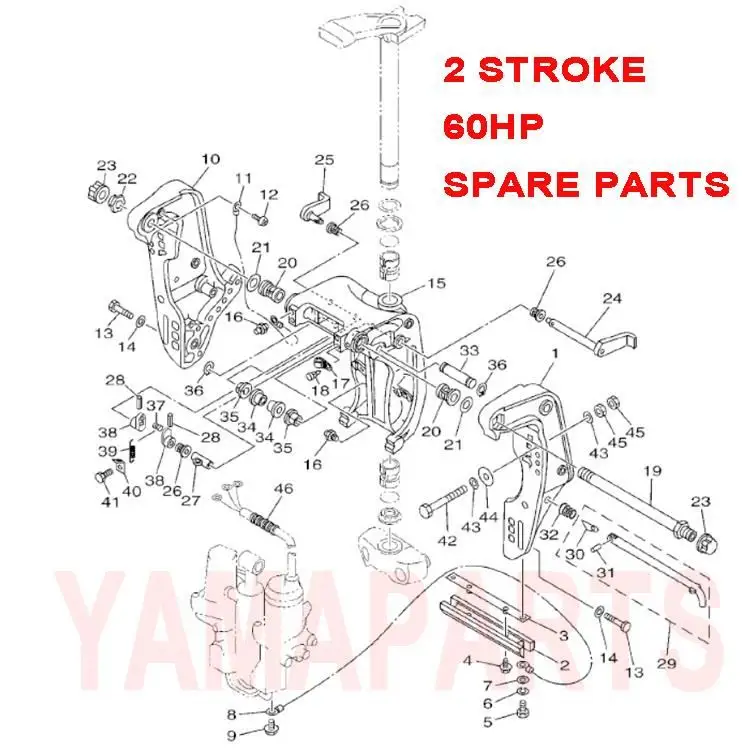 Perno 90101-12M65 para YAMAHA, piezas de repuesto para motor fueraborda setan PARSUN de 2 tiempos 60HP