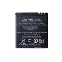 Batterie au lithium rechargeable 3,7 V BL-5K prête pour la vente en gros pour les téléphones N85, N86, C7, C7-00, X7, X7-00 et 2610S