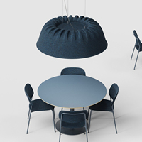 Lustre rond absorbant le son NRC 0.85, en feutre PET acoustique, résistant au feu B1, pour la maison, le bureau et l'espace de travail
