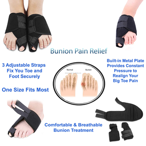 Correcteur d'oignon et Kit de soulagement de la douleur Hallux Valgus, redresseur de gros orteils, attelle réglable, manchons, séparateur d'orteils - Product Image 5