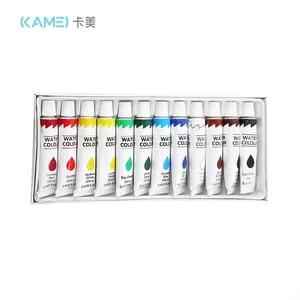 Juego de Pinturas de Acuarela Portátiles de Alta Calidad Personalizadas, <span class=keywords><strong>12</strong></span> Colores, Tubos de <span class=keywords><strong>12</strong></span> ml, con Papel, Lienzo y Vidrio para Dibujo Infantil - Product Image 6