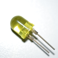 Diode LED à trou haute visibilité 5 mm rouge vert orange 2,5 V 15° d'angle de vision 20 mA InGaN 1000 pièces/sac couleur diffusée 5 V pour feux de circulation