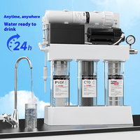 Sistem Pemurni Air RO Reverse Osmosis 5 Tahap Elektrik/Manual Aliran Tinggi Dua Outlet untuk Rumah Tangga