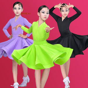 Traje de Baile de Salón para Niñas, Trajes de Baile Latino para Niños, Actuaciones, Competiciones, <span class=keywords><strong>Jazz</strong></span>, Disfraz Latino, Ropa Suave para Escenario - Product Image 1