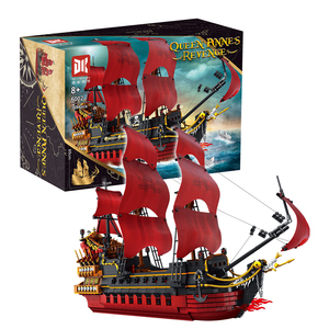 MOC-Jouet de Construction <span class=keywords><strong>à</strong></span> Collectionner pour Enfant et <span class=keywords><strong>Adulte</strong></span>, Modèle de <span class=keywords><strong>Bateau</strong></span> Brique de Bricolage Rouge, Jouet de Construction, Cadeau, 3694 Pièces - Product Image 1
