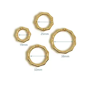 TANAI New Arrival Open Bamboo Spring Ring Metal Spring Buckle For Handbag Keychain Accessories