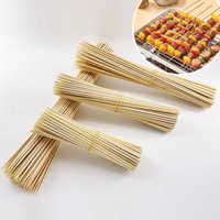 Brochettes en bambou naturel pour barbecue extérieur en forme plate et de palette pour griller la cuisson et le nettoyage pour le camping