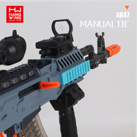 HW TOYS Pistolet à balles souples électronique en plastique pour enfants unisexe avec son et lumière, recharge automatique