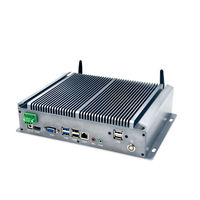 Intel Core I3 6157U Generasi ke-6 Murah Dual LAN Ethernet 8 USB M.2 VGA Ubuntu Win 10 Tanpa Kipas Mini Industrial Chassis Aluminium Murni