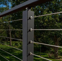 Conception de garde-corps en fil d'acier inoxydable moderne Tuyau de pont pour l'extérieur Balcon Escalier Villa Hôtel Appartement Pont Garde-corps Poteau