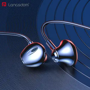 Headphone Berkabel 2021 3.5Mm dengan Earbud Bass Stereo, Headset Olahraga Musik dengan Mikrofon untuk Xiaomi iPhone