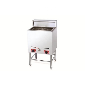 Stand Type Single Double Tank Gas Heating Deep <strong>Fryers</strong> 14L+14L Double Cylinder Potato <strong>Chip</strong> Chicken <strong>Fryer</strong> with 2 Baskets - Product Image 2