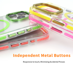 Custodia magnetica di sicurezza fluorescente per <span class=keywords><strong>iPhone</strong></span> 16 Pro <span class=keywords><strong>accessori</strong></span> per il bordo anticollisione - Product Image 3