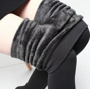 Leggings en velours épais pour femmes, leggings chauds et épais, pantalon en molleton charbon, leggings chauds d'hiver - Product Image 1