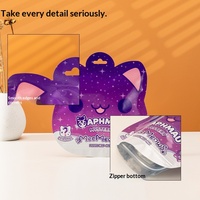 Sachets Mylar Imprimés Personnalisés, Emballages Plastiques, Pochettes Irrégulières avec Fermeture Ziplock 3.5g, Sachets Mylar Thermoscellables Personnalisés, Forme Découpée