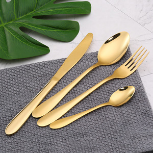 Vendite calde <span class=keywords><strong>In</strong></span> Acciaio Inox Cucchiaio Forchetta Coltello Posate Alla Rinfusa Oro Set di Posate per la Cucina Evento di Nozze - Product Image 3
