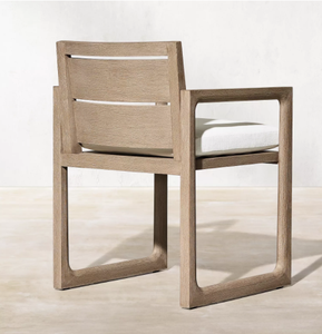 Mesa y Sillas de Comedor de Diseño Moderno para Exteriores, con Superficie de Teca Impermeable, Madera Sólida, para Patio, Hotel, Parque, Hospital o Villa - Product Image 6