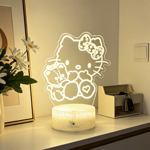 Acrylic 3D LED Table Lamp Modern Design USB Power Remote Control Smart Night <b>Light</b> Decoration - Product Image 5