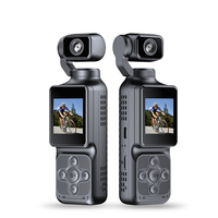 Cámara de Acción para Vlogs con Pantalla Giratoria de 1.54'', Gran Angular de 130°, Visión Nocturna Giratoria de 180°, WiFi, App, Resistente al Agua, Video 2K, Modelo Q9