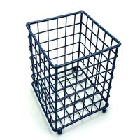 Panier de rangement de petits objets de bureau en treillis métallique en métal Organisateur de rangement domestique