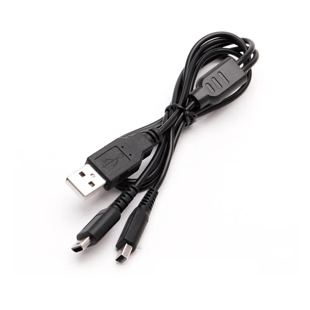 1.2m Universal Game USB Charger Charging Power Cable Cord 2 In 1 Power Charger For Nintendo DS NDS Lite NDSL /DSI LL/ XL