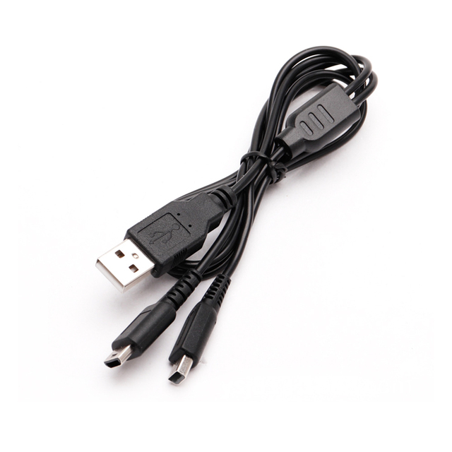 1.2m Universal Game USB Charger Charging Power Cable Cord 2 in 1 Power Charger for Nintendo DS NDS Lite NDSL /DSI LL/ XL