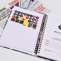 Nuevo Cuaderno Espiral Impermeable de Hojas Sueltas con Cubierta de PP A5/B5, 60 Hojas Interiores con Líneas Puras, para Escritura Escolar, Blocs de Notas Promocionales