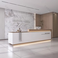 Mobilier de bureau Mobilier Réception de l'entreprise Hôtel Magasin de vêtements Comptoir de réception avec rangement pour magasin de vêtements