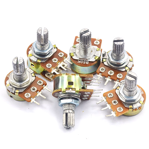 Potenciômetro dos ohms WH148 do comprimento 25mm B10K B50K 20K 1k <span class=keywords><strong>2k</strong></span> 5k 1m do punho do ODM do componente eletrônico de CXCW - Product Image 1