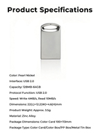Unidad Flash USB de Metal Duradera con Garantía de 2 Años, Interfaz USB 2.0, Almacenamiento de Memoria para Uso Empresarial