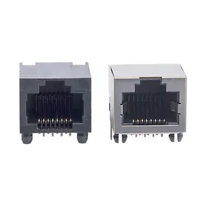 RJ11RJ45メスコネクタネットワークパーツ10p10crj50ネットワークコネクタSMT10p10c smt rj45 smtカプラーrj45ネットワークコネクタ