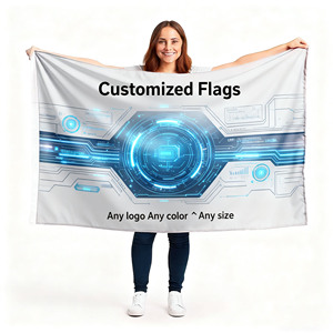 Factory Promotional Advertising Banner for Gifts with 3x5 Feet Customized for Company Events. All National Flags Are Available