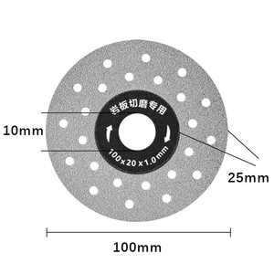 Disque de coupe diamanté à sec 100 mm pour dalles, carreaux de porcelaine, céramique, marbre – Lame de coupe fine pour machine à marbre et meuleuse d'angle - Product Image 6