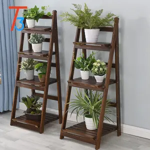 Pliant triangle <span class=keywords><strong>en</strong></span> <span class=keywords><strong>bois</strong></span> présentoir <span class=keywords><strong>pour</strong></span> magasin pot de fleur - Product Image 1