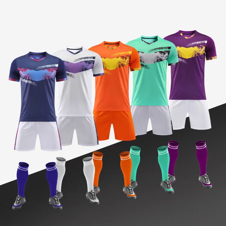 Nieuwe Collectie Voetbal Kits Custom Jersey Uniform Snel Droog Import Voetbal Uniform Uit China