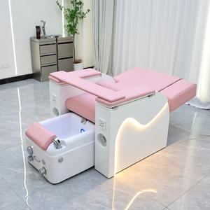Chaise de salon de manucure et de pédicure multifonctionnelle avec couleur et logo personnalisés, extensions de cils, pompe de drainage à ondes de massage - Product Image 4