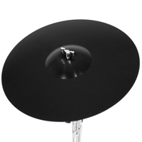 Beatello Cymbales électriques en caoutchouc noir de 15 pouces Pliable Ergonomique Compatible Effecteurs Crash Cymbales pour batterie
