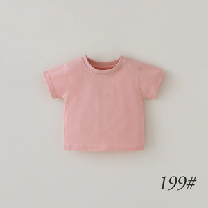 Kaos Anak Lengan Pendek Musim Panas Bayi Lengan Pendek Katun Organik GOTS - Product Image 1